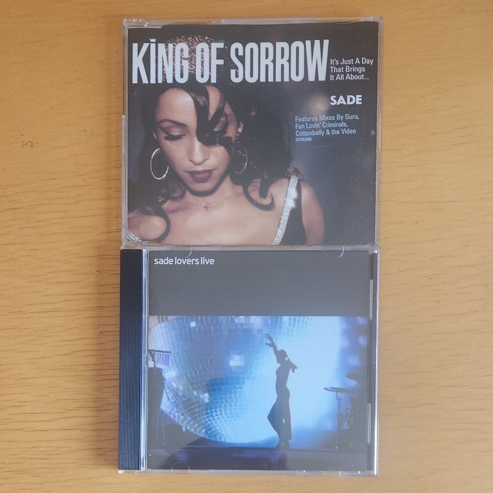 Sade "King Of Sorrow", "Lovers Live" - CDs (Lot of 2) 